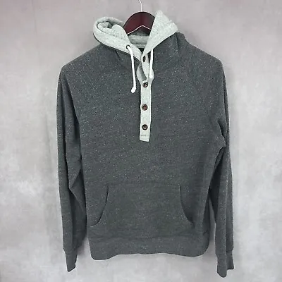 J. Crew Hoodie Mens Medium Gray Hooded Sweatshirt Sweater Vintage Fleece • $17.99