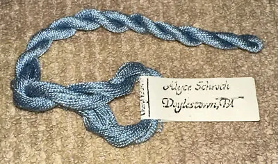 Vintage Alyce Schroth Hand Dyed Spun Silk 20yds Med Blue Embroidery Floss • $9.97