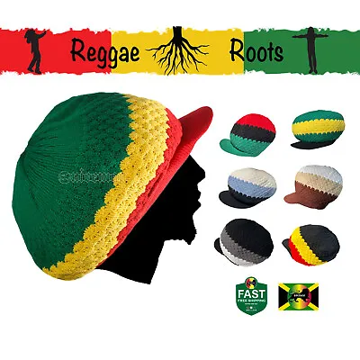 Rasta Cap Jamaica Hat Reggae Crown Dreadlocks Roots Selassie Africa Marley M/L  • $19.99