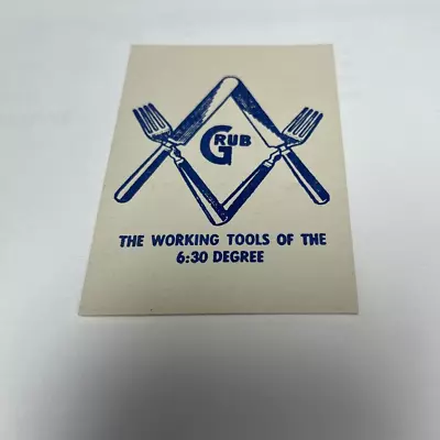 Vintage Knife And Fork Degree Card • $3.99