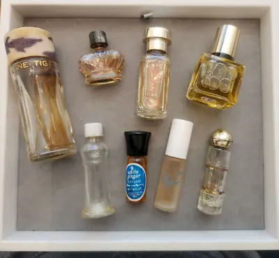 VTG Miniature Perfume LOT Of 8 Mini Parfum Bottles Tigress Wind Song Candid • $8.99