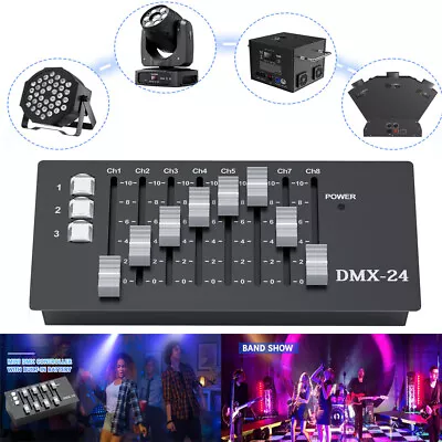 Mini DMX Controller DMX Lighting Controller Stage 24CH MIDI Operator 192 Channel • £23.57