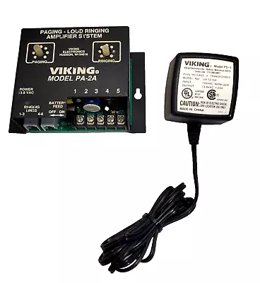 Viking PA-2A Multi-Line Loud Ringer Paging Amplifier System With Power Supply • $33