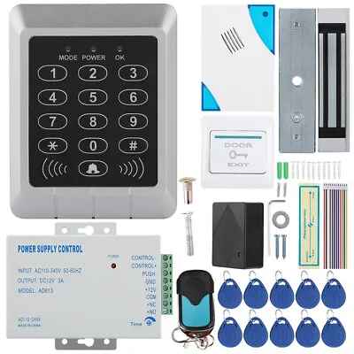 Gate Access Control System Kit Electric Magnetic Lock Password Access Control • £70.44