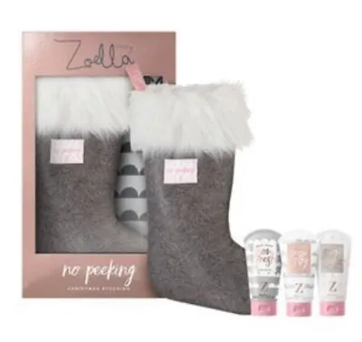 Zoella No Peaking Stocking Deluxe LARGE Gift Set With Body Wash Lotion & Polish • £19.95