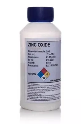 Zinc Oxide Powder 100% PURE Pharma Cosmetic Lab Grade WHITE ZINC FREE P&P UK • £19.99