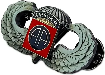 82nd Airborne Oxidized Jump Wing Military Insignia Badge US Army Custom Pin • $29.99