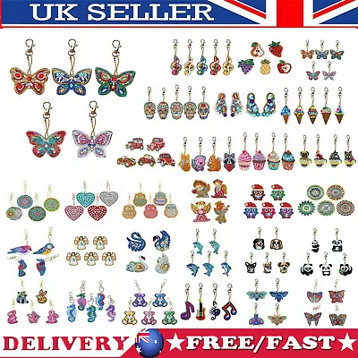 £8.27 • Buy 5D DIY Full Diamond Painting Keychain Key Chains Keyring Art Craft Key Bag Decor