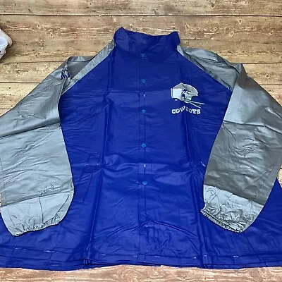 Dallas Cowboys Jacket Medium M Blue Sears Roebuck Coaches Coat Vintage • $24.98