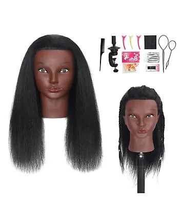 Mannequin Head 100% Human Hair Hairdresser Training Braiding Styling Manikin 16  • $31.99