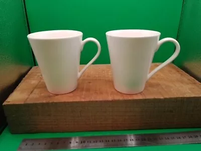 Maxwell & Williams Designer Homewares Basic Porcelain White Coffee Mug 10cm X2 • £8.50