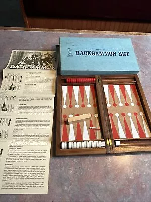 Vintage Wm. DRUEKE  : Magnetic BACKGAMMON Set #8000 Vintage With Box • $27.99