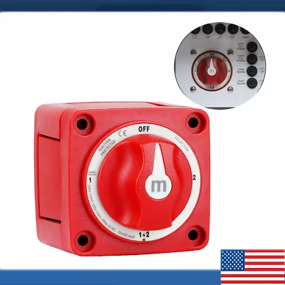 New 6007 M-Series 4 Position Mini Dual Battery Selector Switch For Marine Boat. • $19.99