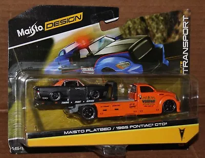 Maisto Design Elite Transport Maisto Flatbed / 1965 Pontiac Gto • $29.95