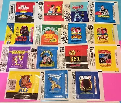 💥1970's Star Wars Star Trek Moonraker Rocky II Alien E.T Grease Wrappers Lots💥 • $4.99