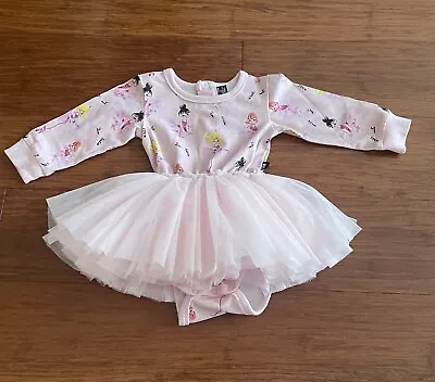 Rock Your Kid RYK Ballerina Long Sleeve Pink Tutu Circus Dress Size 0 VGUC • $25