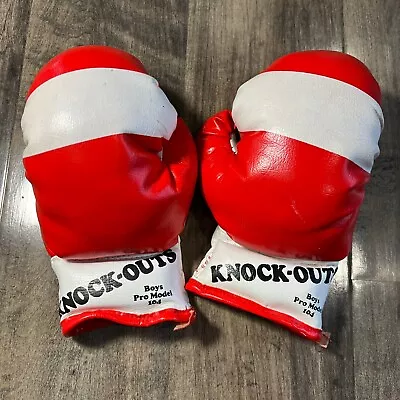 Vintage Knockout Pair Of Child's No Laces  Slip On  Boxing Gloves • $19.99