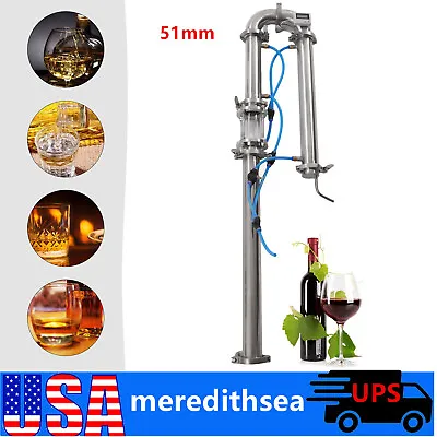 2  In Stainless Still Moonshine Reflux Distilling Column Brew Wine Making Tool • $163