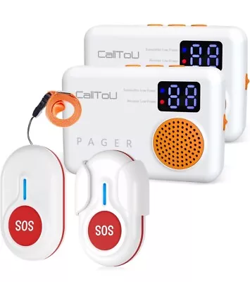 2x CallToU Caregiver Pager Wireless Vibration Call Bell Nurse Call System 1000FT • $25