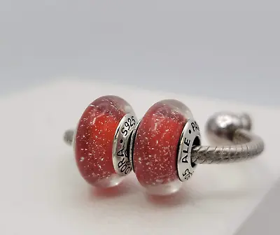 Authentic Pandora Disney Snow White Red  Murano Glass Charms • $25.99