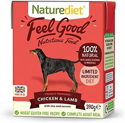 Naturediet - Feel Good Wet Dog Food Natural And Nutritionally Balanced Chicke • £25.88