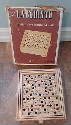 Labyrinth Wooden Maze Game - Vintage With Dual Tilt Control • $29.99