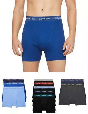 Calvin Klein Men's Underwear 3 Pack Cotton Boxer Briefs NB1429 • £24.99