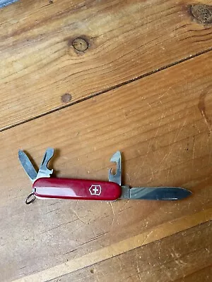 Vintage VICTORINOX Swiss Army Knife Red Officier Suisse 4 Blade Function • $12.95