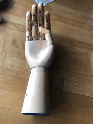 Wooden Articulated Right Hand Mannequin Jointed Artist Model Manikin 12  • $26