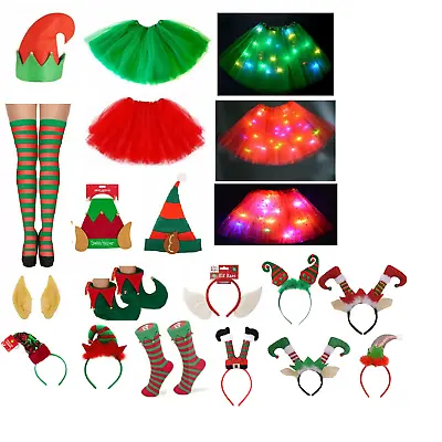 £5.99 • Buy ELF COSTUME Adult Kids CHRISTMAS ACCESSORY Secret Santa Fancy Dress Party Lot UK
