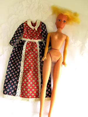 Vintage Barbie Doll Clone Made In Hong Kong Blonde Rooted Hair Peasant Dress • $16.11
