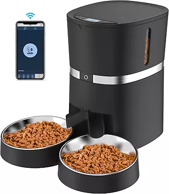 Smart Cat Feeder Welltobe Automatic Cat Feeder Wifi Enable Pet Dog Food Dispens • $89.98