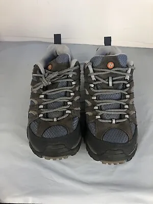 Merrell Moab 2 Ventilator Smoke Blue Grey Vibram Hiking Shoes Women's Size 8 • $25