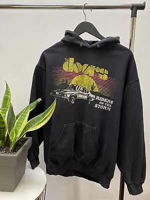 Vintage The Doors Riders On The Storm Hoodie Size L Men Band Rock • $87.97