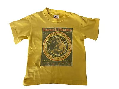$12.99 • Buy Barack Obama Youth Medium Yellow Graphic T-shirt 5-6
