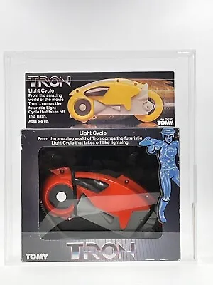 1982 Tomy AFA Q 75 Tron Vehicle Light Cycle Red Vintage Vehicle Action Figure • $795