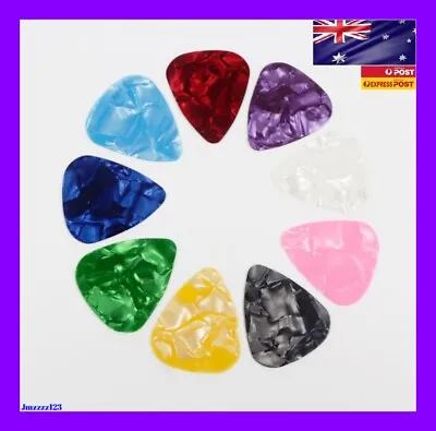 $2.19 • Buy Multicolor Celluloid Acoustic Electric Guitar Picks Plectrums Thin FREE POSTAGE