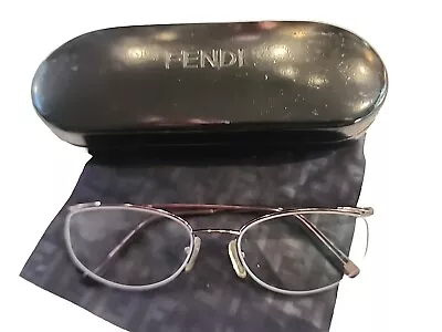 Fendi Glasses Frames Liliac Chrome Vintage Frames Only..includes Orig Rx Lense.  • $20