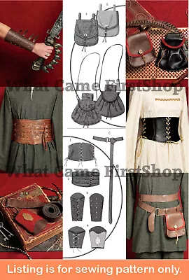 SEWING PATTERN Mens Womens Costume - Belt Pouch Corset Medieval Renaissance 5371 • $9.49