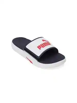 $59.95 • Buy PUMA Softride Slides - White/Red - Shoe - Sandal - Mens
