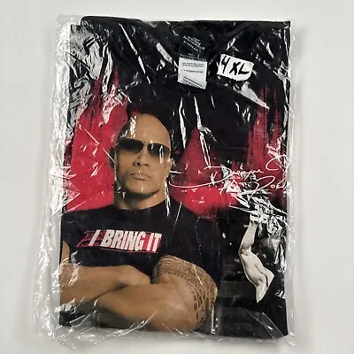 WWE The Rock I BRING IT Shirt Black Wrestling Dwayne Johnson Youth  XL NEW 2011 • $50