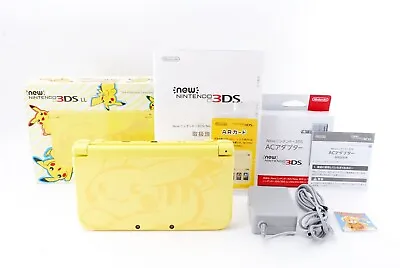 $399 • Buy New Nintendo 3DS LL XL Pikachu Yellow W/Box Manual AC Adapter Very Good Japan JP