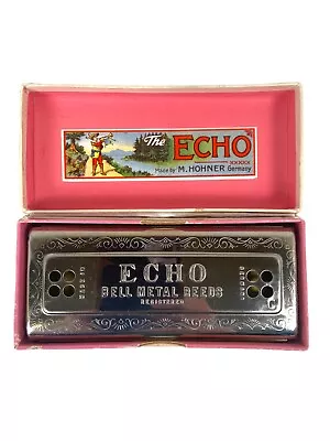 Vintage M. Hohner “The Echo Harp” Harmonica In Box - Very Nice • $44.44
