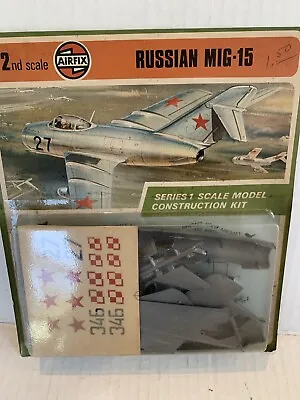 Vintage MIG 15 1/72 Scale AirFix  Series 1 Model Airplane Kit Sealed • $17.68