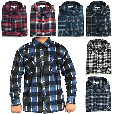 Mens New Lumberjack Brushed Cotton Check Casual Formal Button Up Shirt Top M-5XL • £12.49