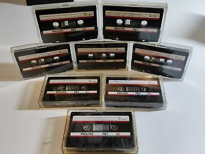 8 X Philips FE-1 C60 Blank Cassettes Clean Lightly Used/untested • £8.50