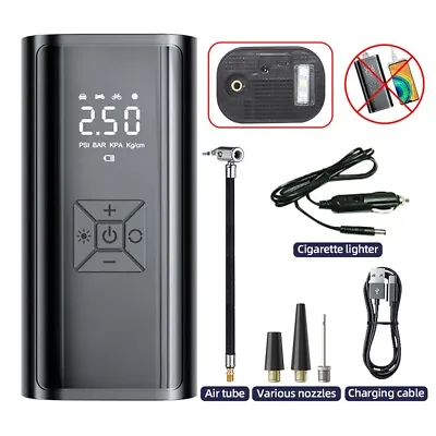 6000mah Portable Electric Air Pump Cordless USB Charging For Car Bike Tyre Ball • $44.99
