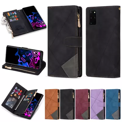 $3.89 • Buy Leather Wallet Flip Zipper Cover For Samsung S21 S20 FE Ultra S10 S9 S8Plus Case