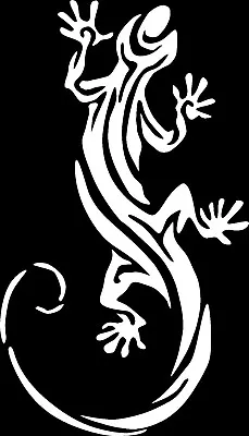 Tribal Gecko Die Cut Vinyl Window Decal Bumper Sticker US Seller • $7.79