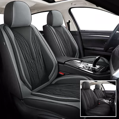 Car 5-Seat Covers PU Leather Front&Rear Cushion For Mazda 3 2010-2019 Gray/Black • $120